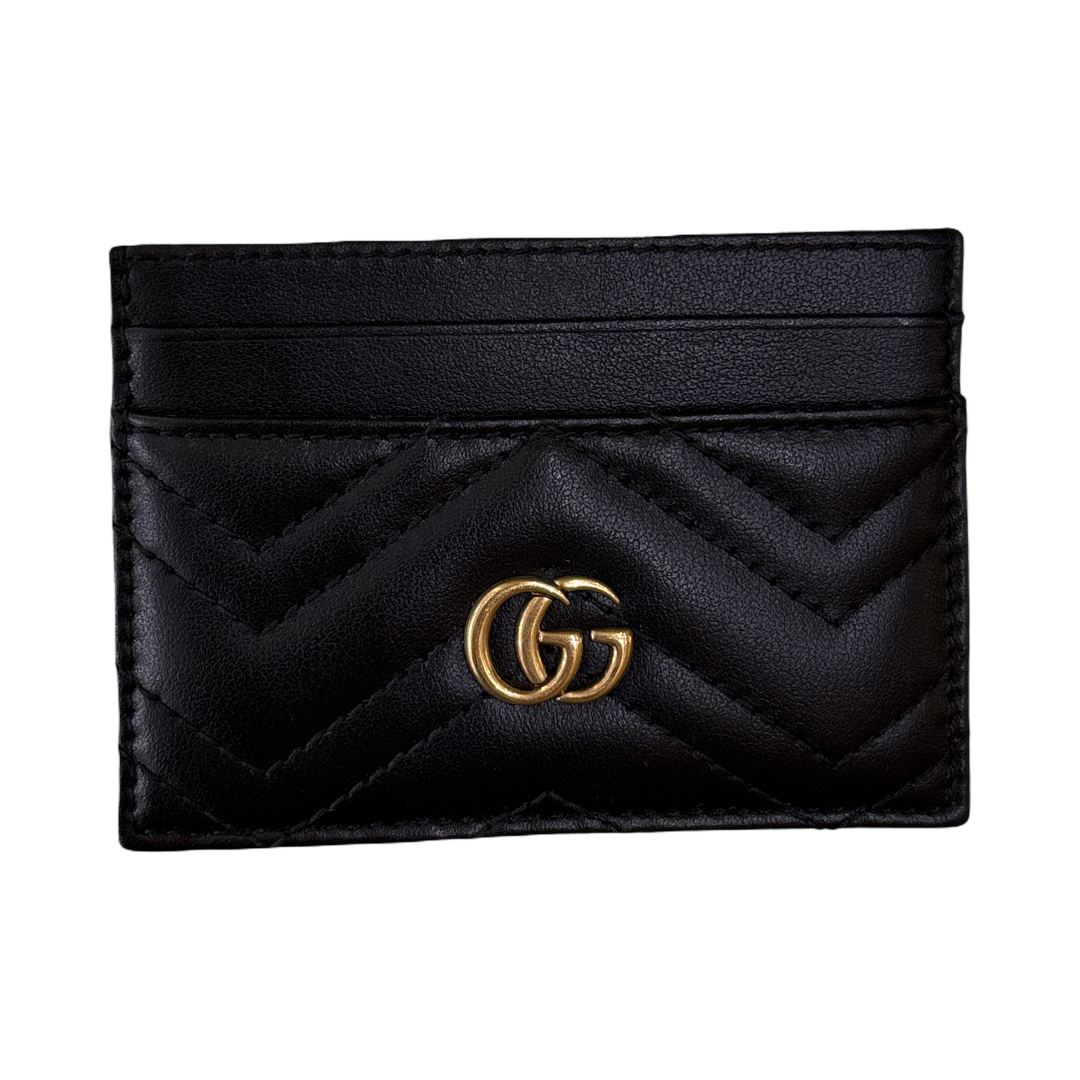 Gucci GG Marmont Card Holder Matelasse Leather Product Image