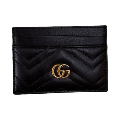 Gucci GG Marmont Card Holder Matelasse Leather Product Image