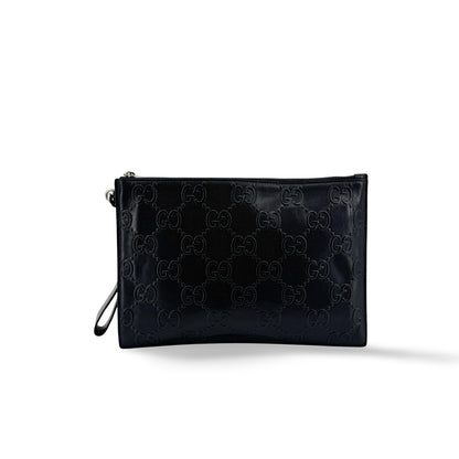 Gucci Wristlet GG Embossed Perforated Leather Product Image