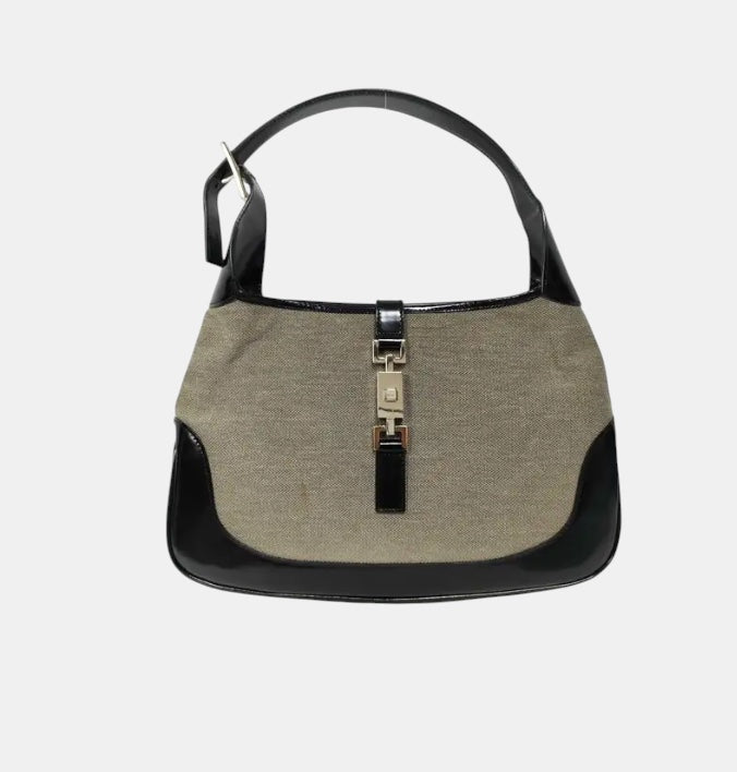Gucci Vintage Jackie Shoulder Canvas and Leather Product Image