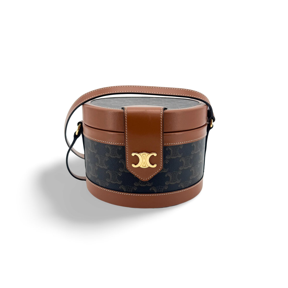 Celine Tambour Triomphe Coated Canvas Medium