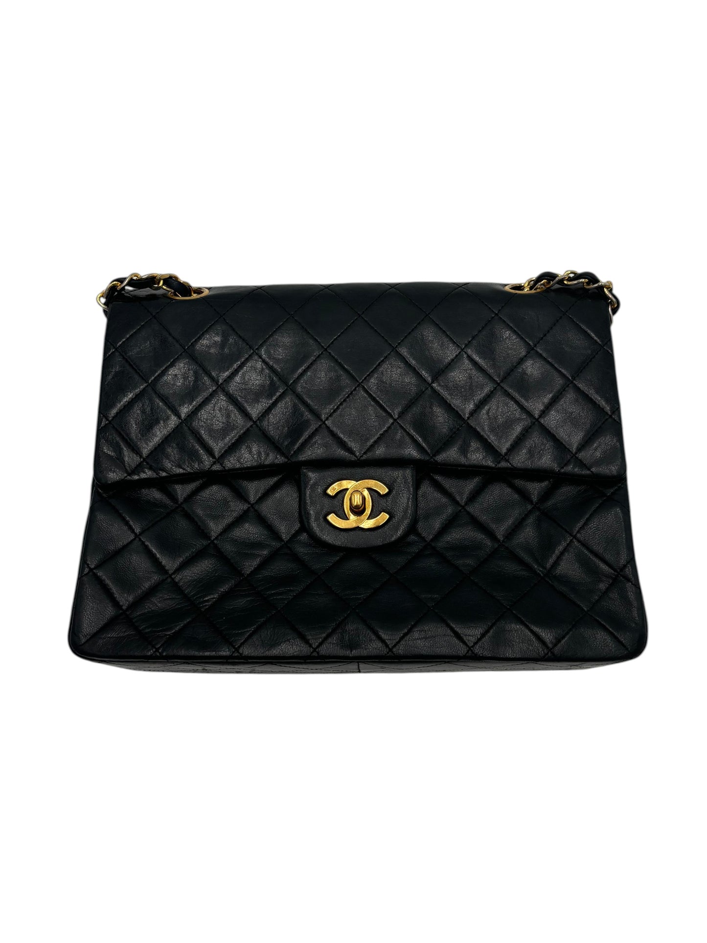 Chanel Vintage Classic Double Flap Bag Quilted Lambskin Medium