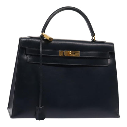 Hermes Kelly Black Box Calf with Gold Hardware 32