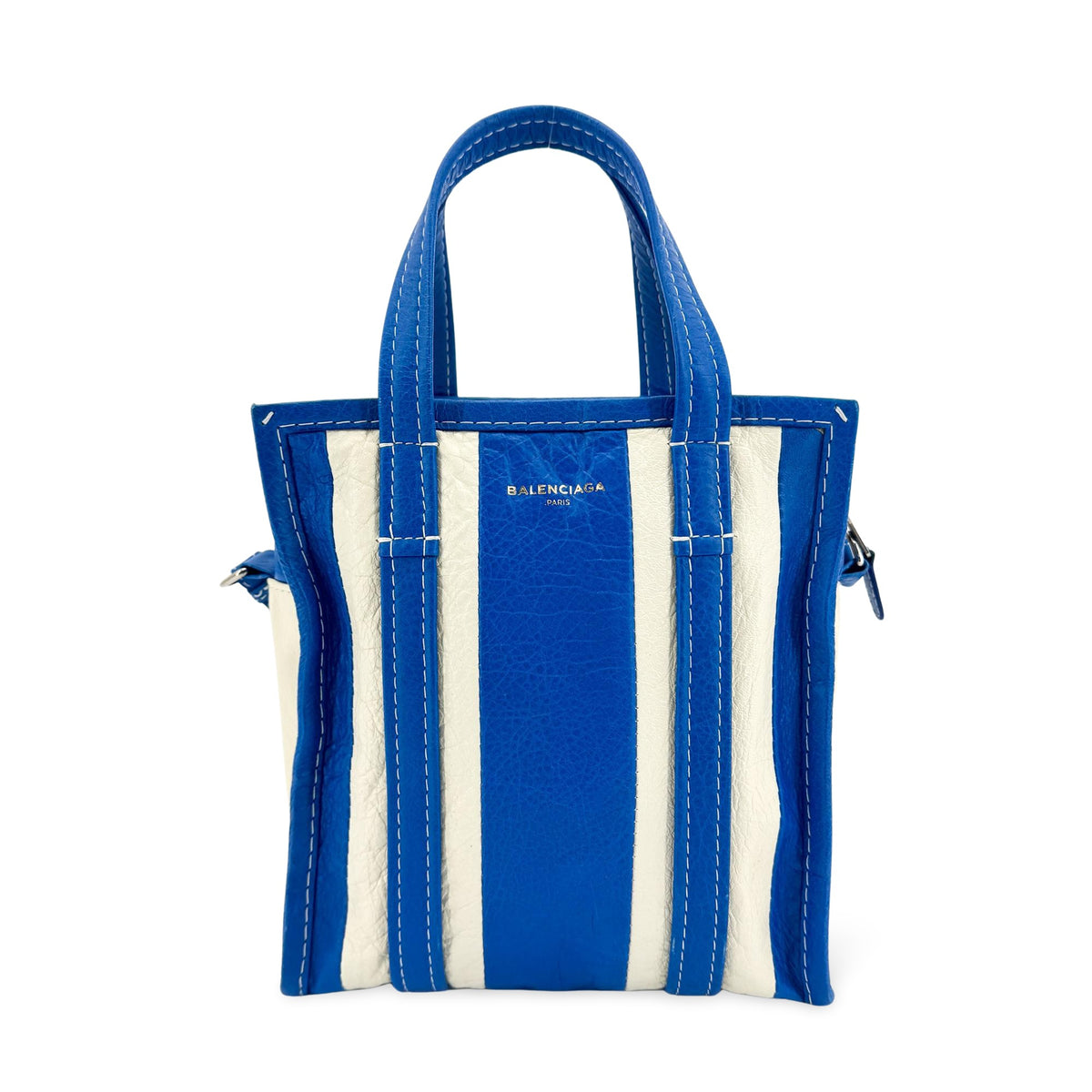 Balenciaga Bazar Striped Leather XXS