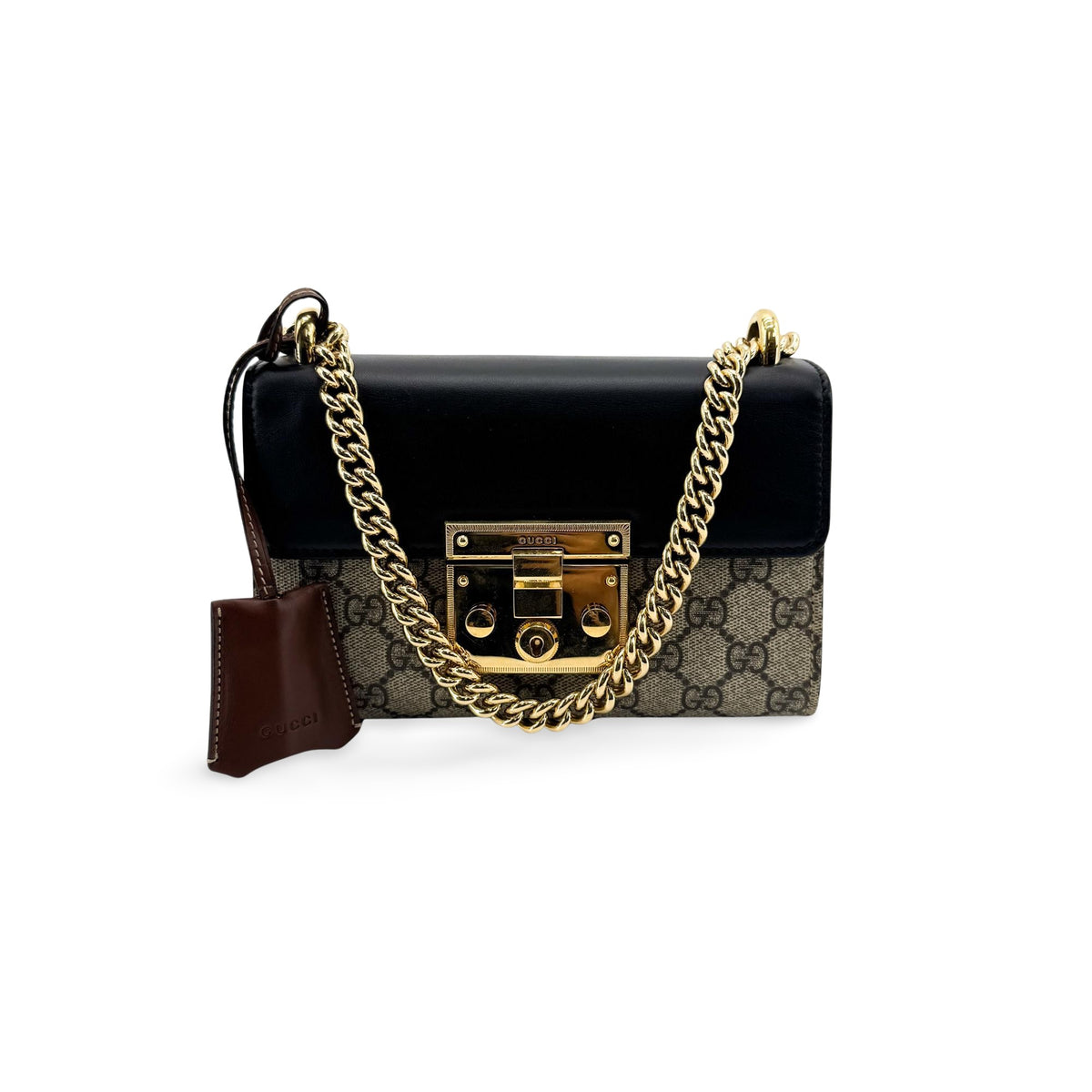 Gucci Padlock GG Coated Canvas and Leather Small