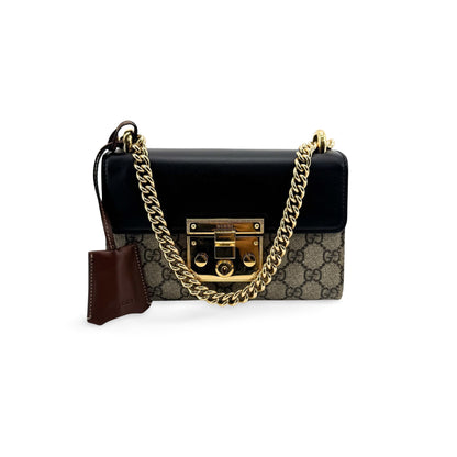 Gucci Padlock GG Coated Canvas and Leather Small
