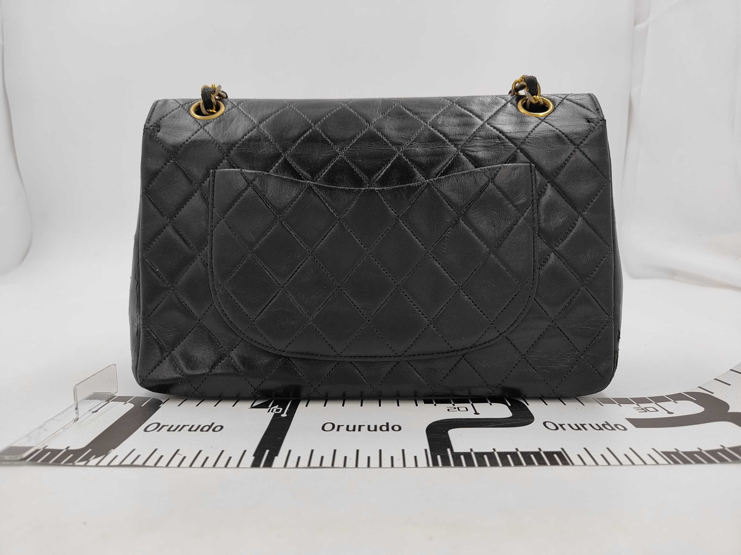 Chanel Double Chain Flap Bag Quilted Leather Medium