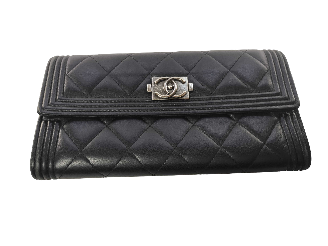 Chanel Boy Flap Quilted Lambskin Long