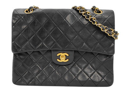 Chanel Vintage Classic Double Flap Bag Quilted Lambskin Medium