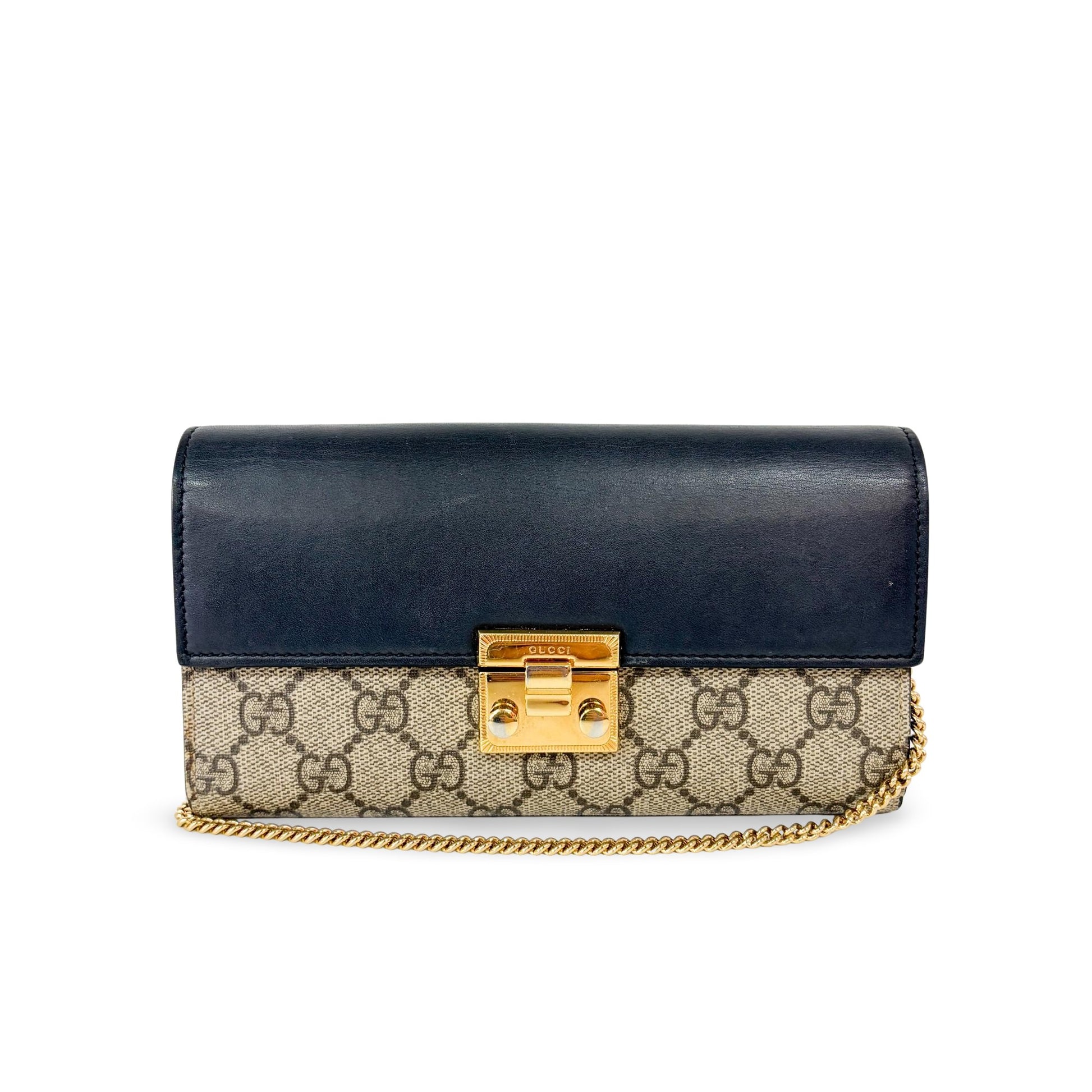 Gucci GG Padlock Shoulder Bag GG Embossed Leather Small