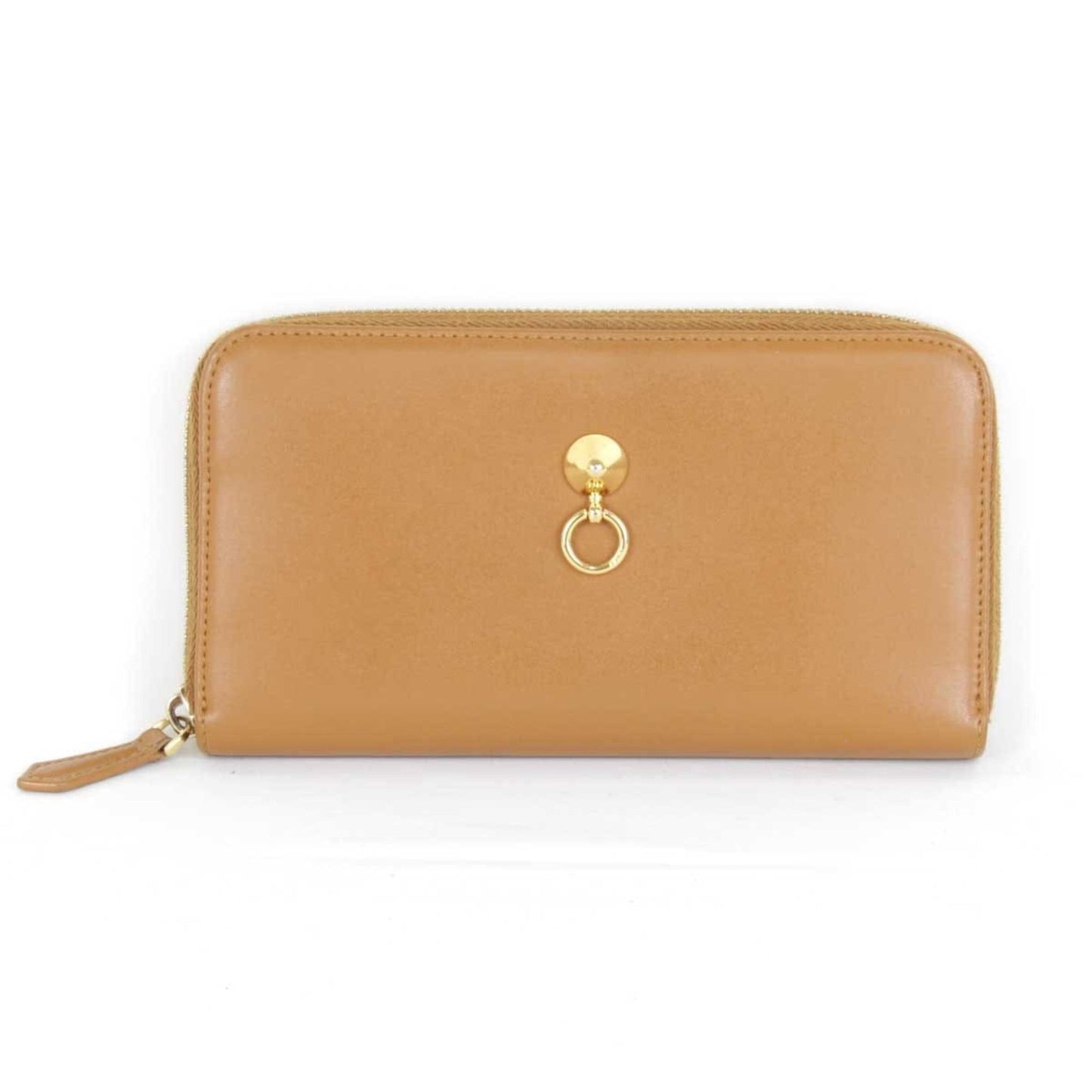 Fendi Dotcom Zip Around Wallet Leather Long