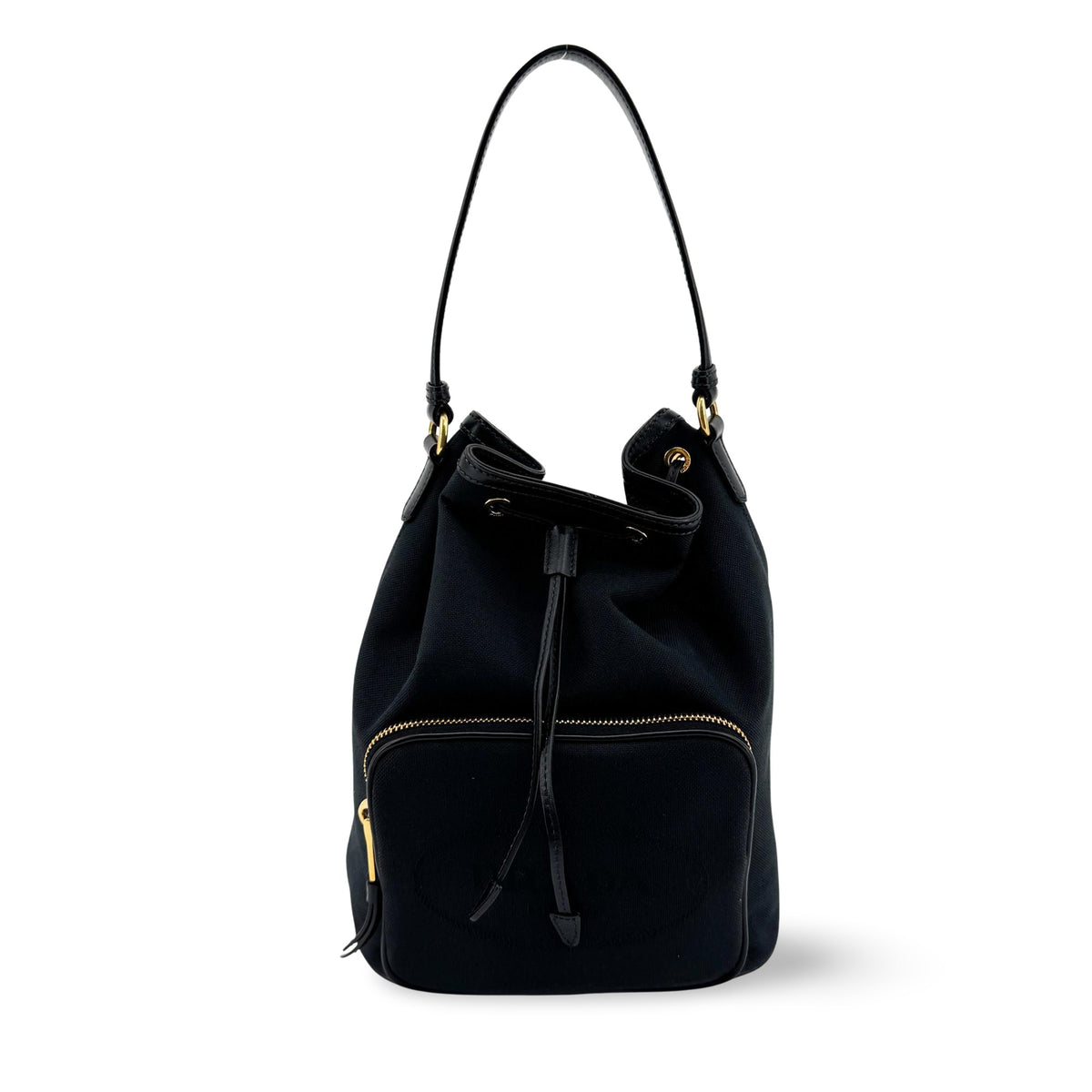 Prada Duet Drawstring Bucket Tessuto Small