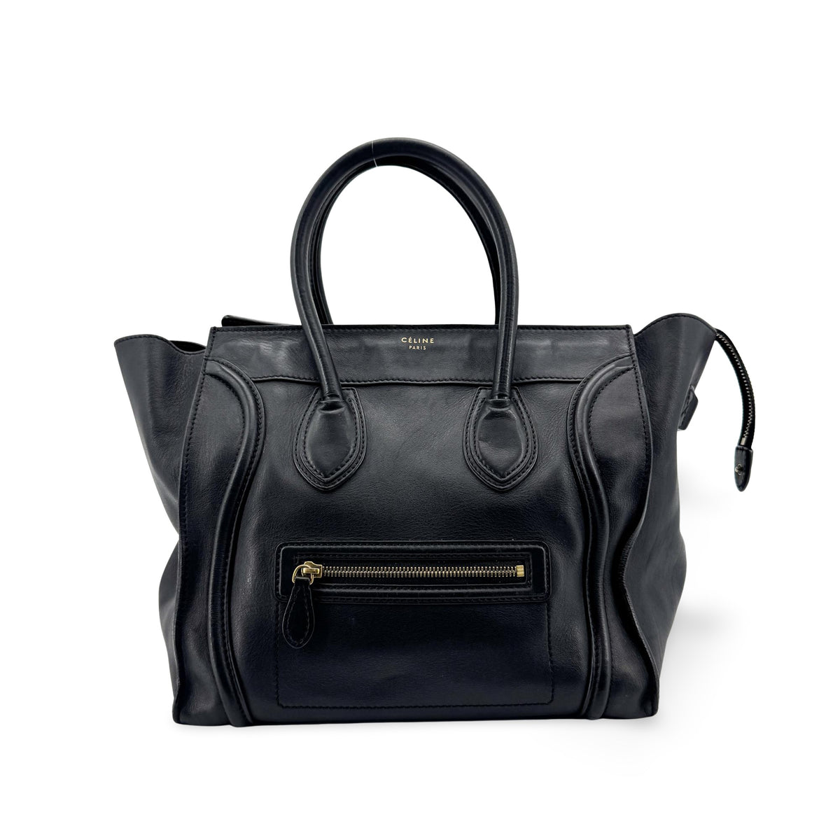Celine Luggage Embossed Leather Micro