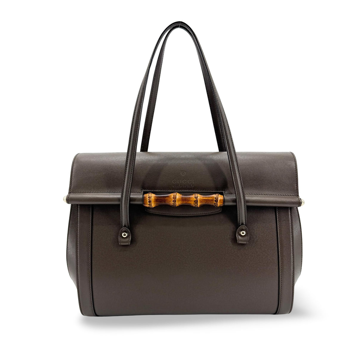 Gucci Bamboo Bullet Top Handle Leather Medium