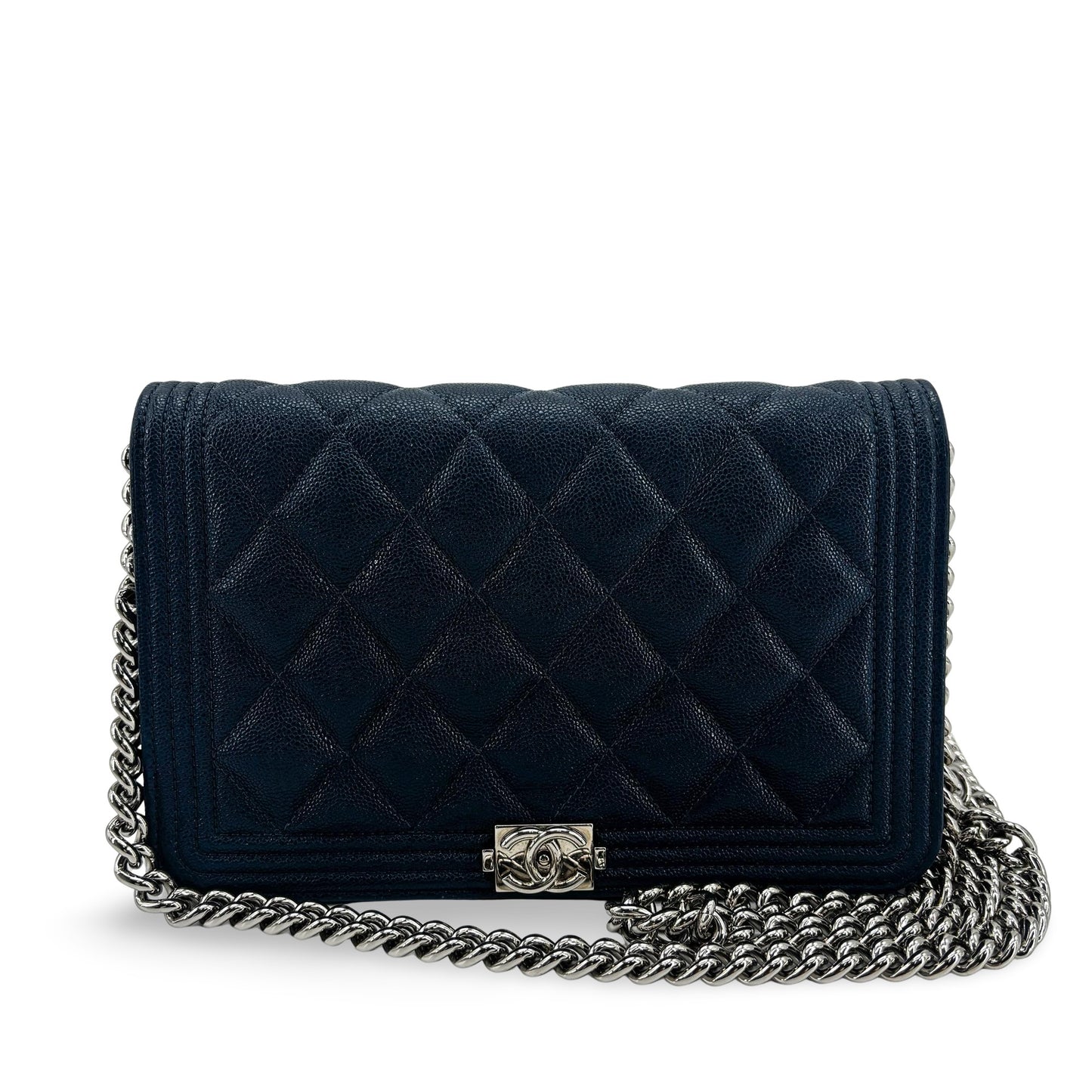 Chanel Boy Wallet on Chain Quilted Caviar Mini