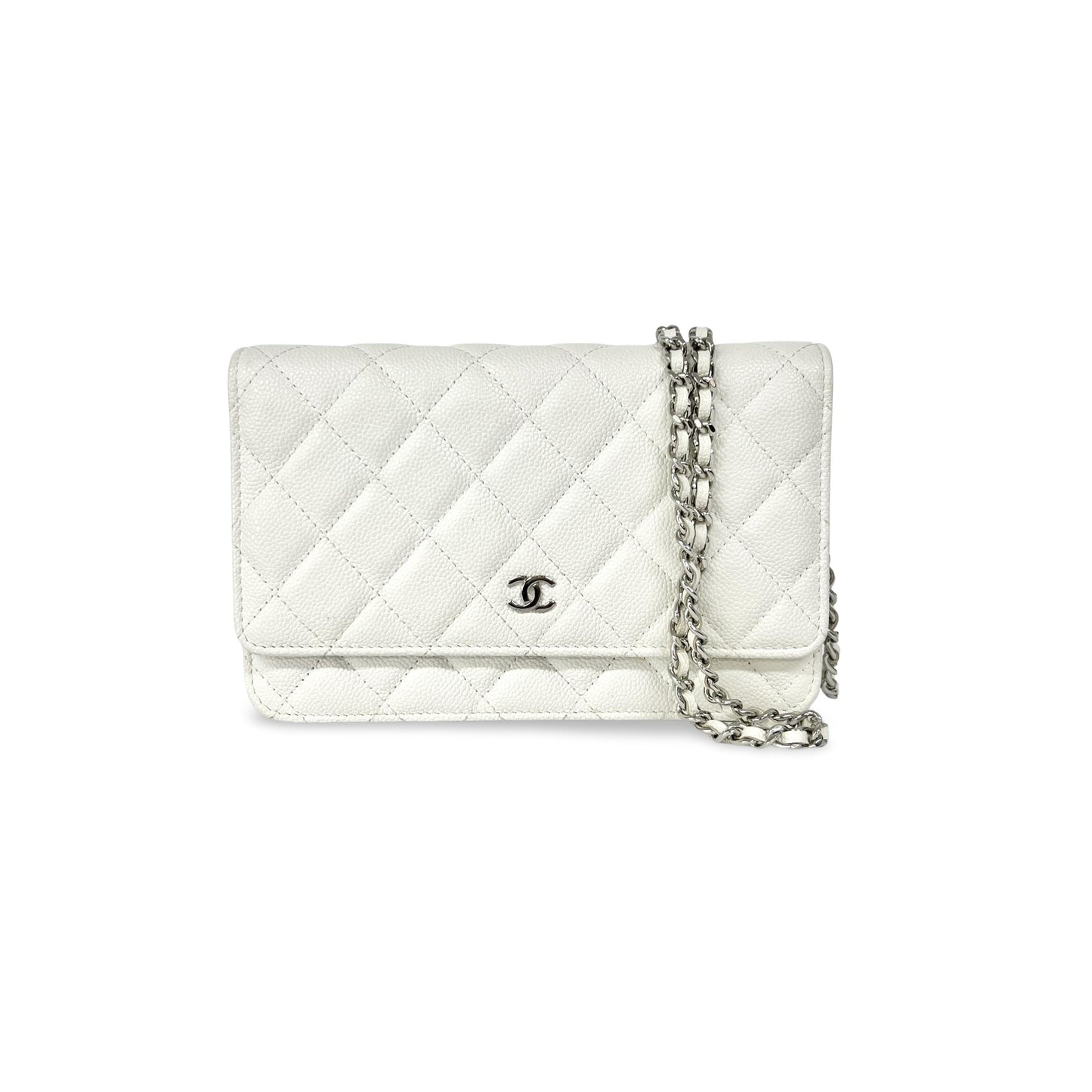 Chanel Chain CC Wallet on Chain Quilted Caviar medium