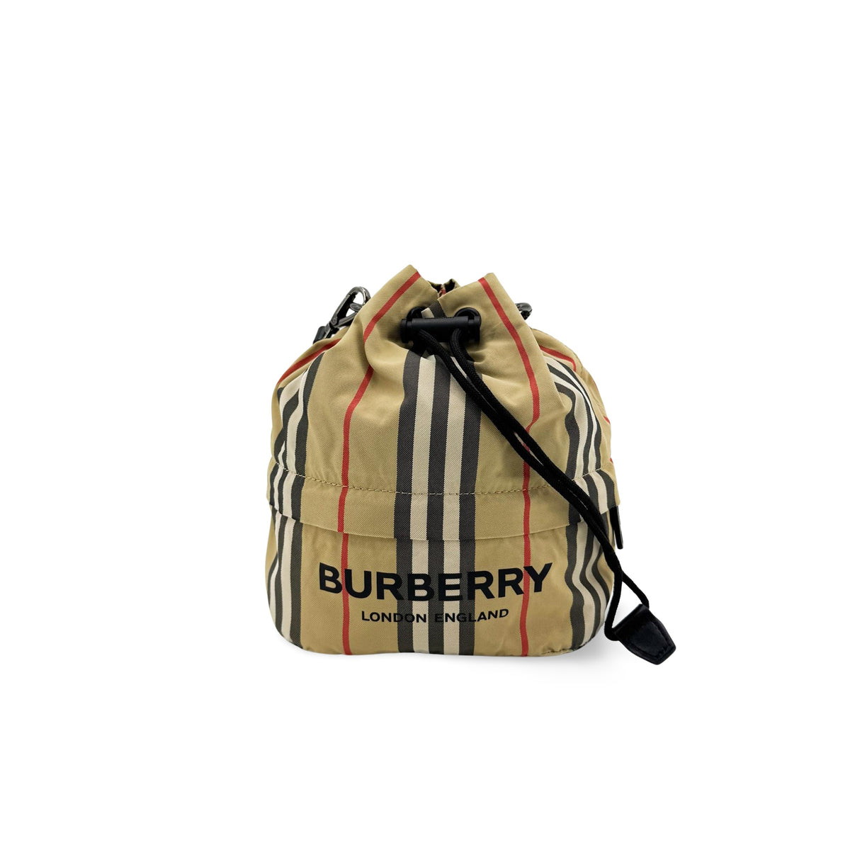 Burberry Phoebe Drawstring Camo Canvas Medium