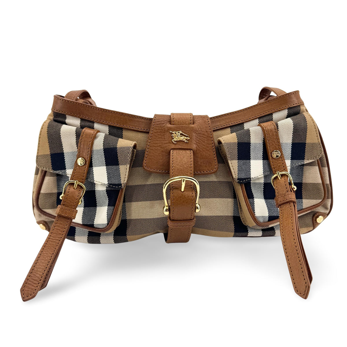 Burberry Shoulder Bag Nova Check Coated Canvas Small
