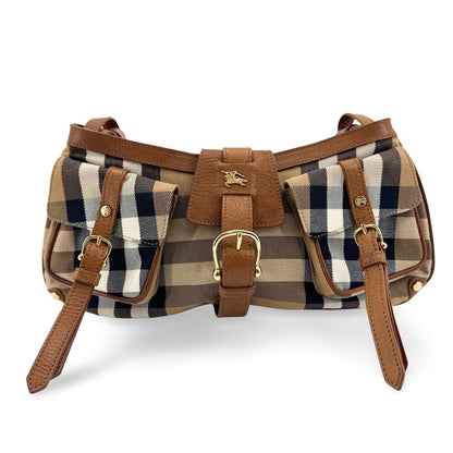Burberry Shoulder Bag Nova Check Coated Canvas Small
