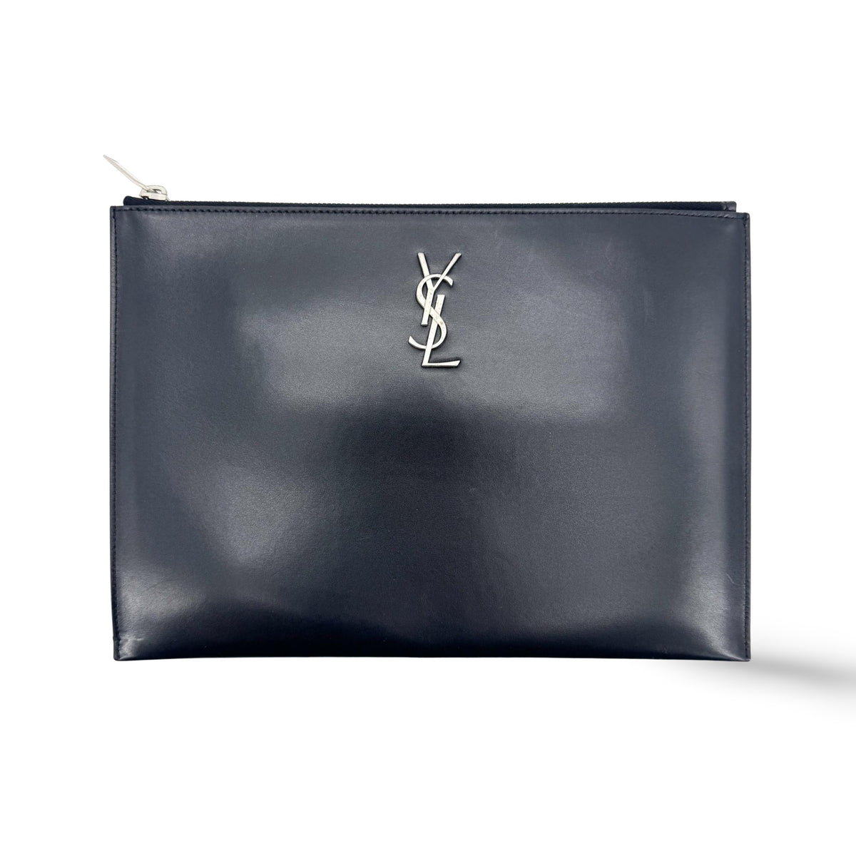 Saint Laurent Classic Monogram Wristlet Leather Medium