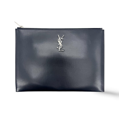 Saint Laurent Classic Monogram Wristlet Leather Medium