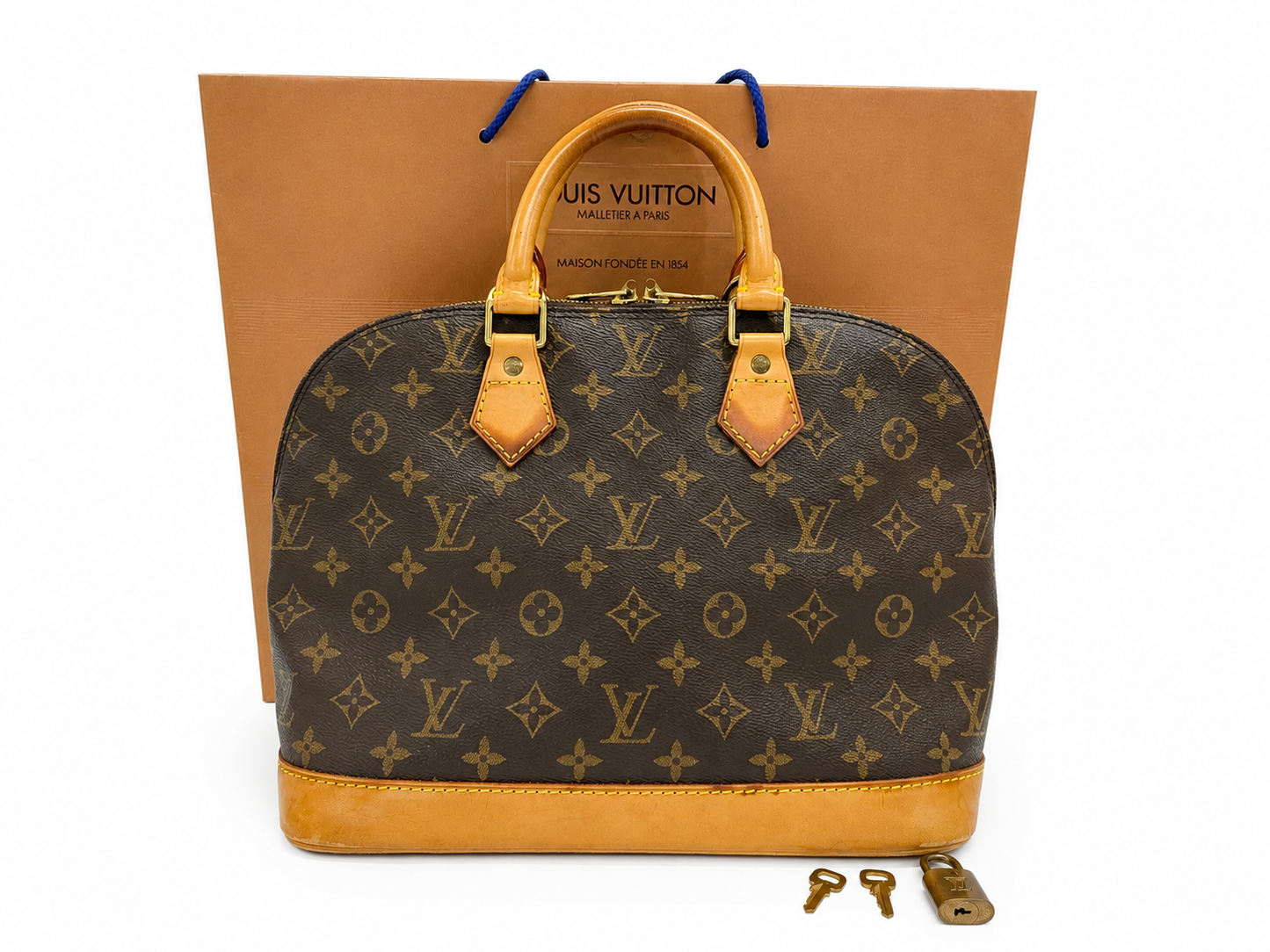 Louis Vuitton Alma Handbag Monogram Canvas MM