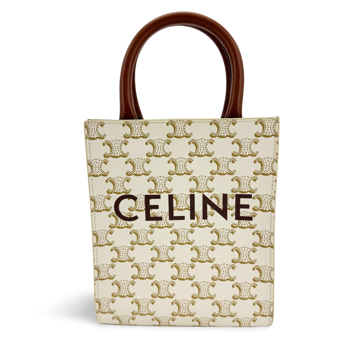 Celine Vertical Cabas Triomphe Coated Canvas Large