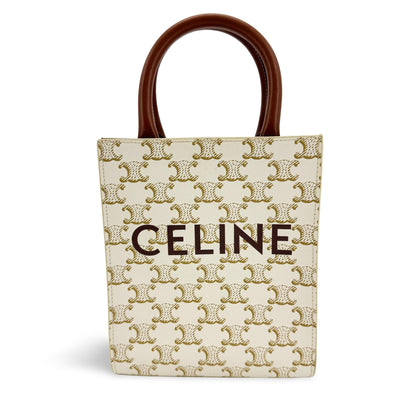 Celine Vertical Cabas Triomphe Coated Canvas Large