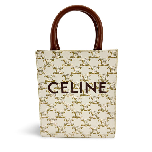 Celine Vertical Cabas Triomphe Coated Canvas Large