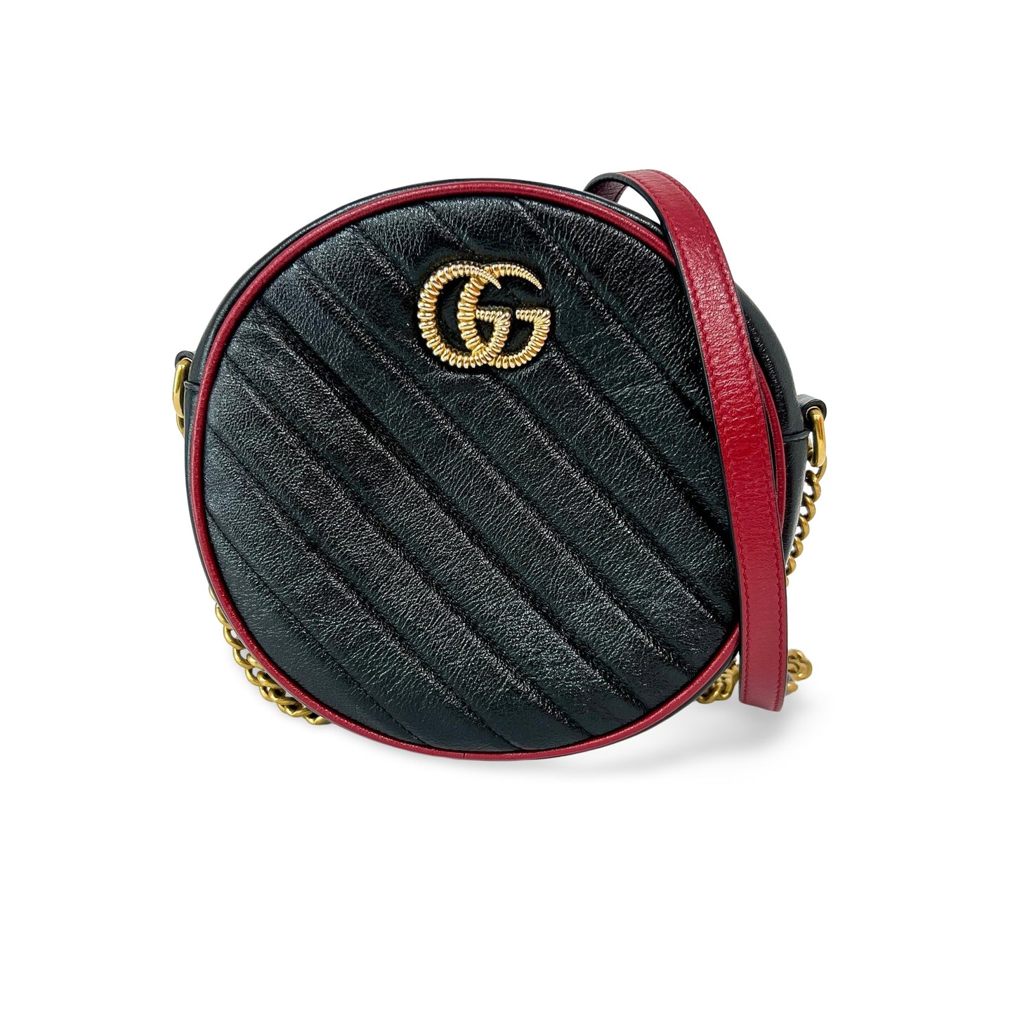 Gucci GG Marmont Round Matelasse Leather medium