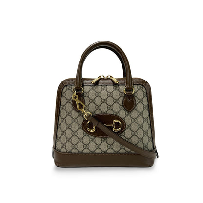 Gucci Horsebit 1955 GG Coated Canvas with Leather Medium