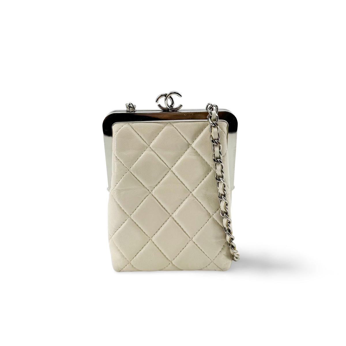 Chanel CC Frame Clutch with Chain Quilted Lambskin and Plexiglass Product Image