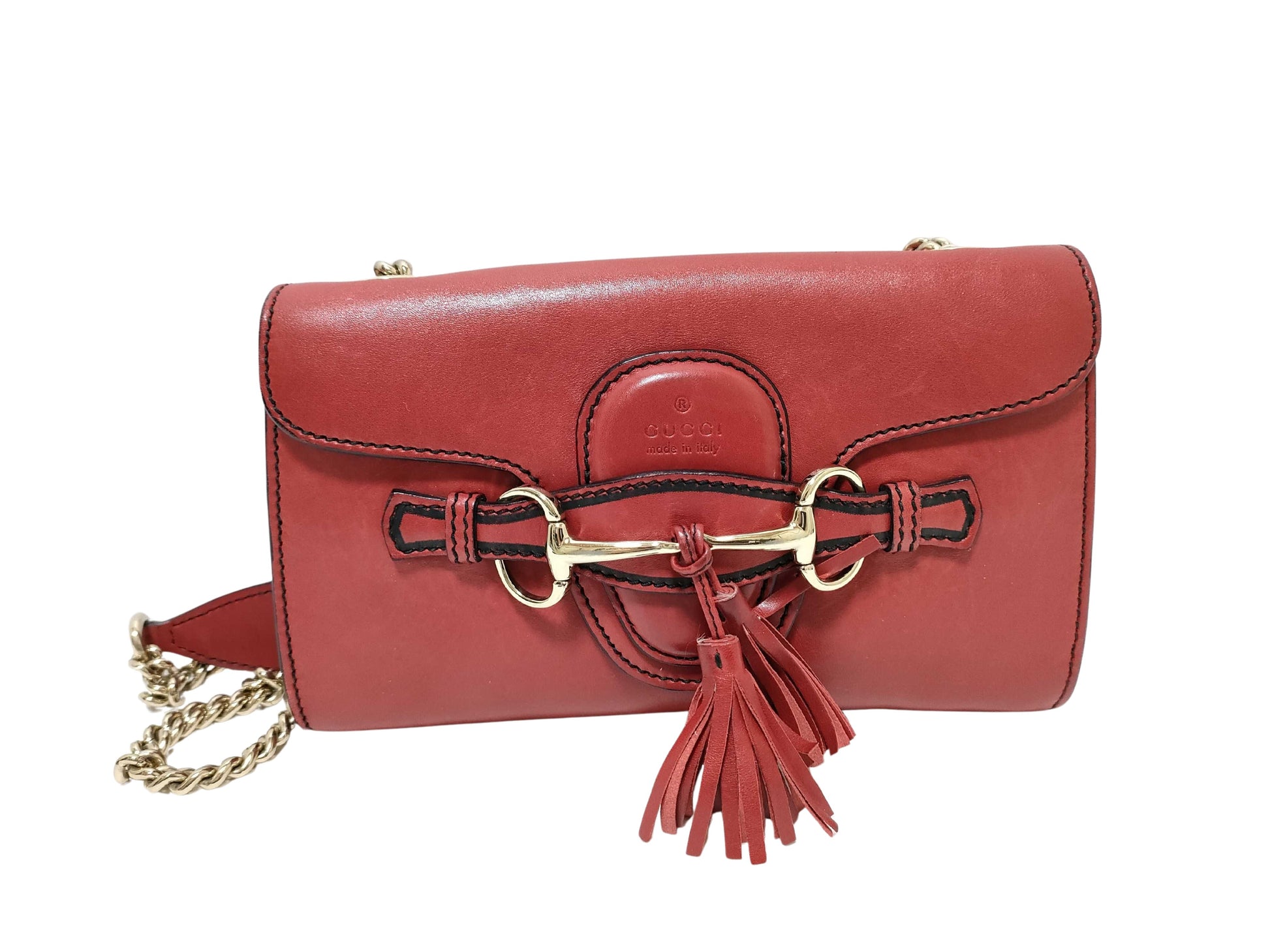 Gucci Emily Chain Flap Bag Leather Medium