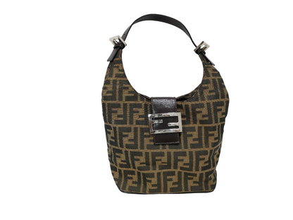 Fendi Mamma Baguette Shoulder Bag Zucca Canvas Medium