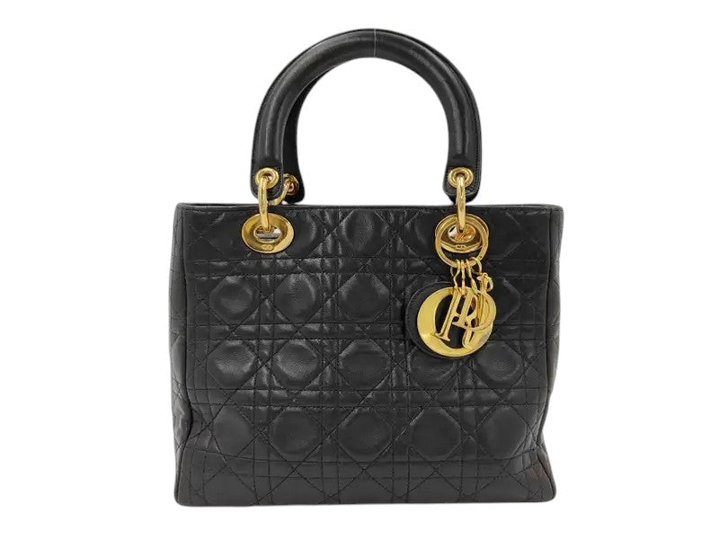 Christian Dior Vintage Lady Dior Leather Medium