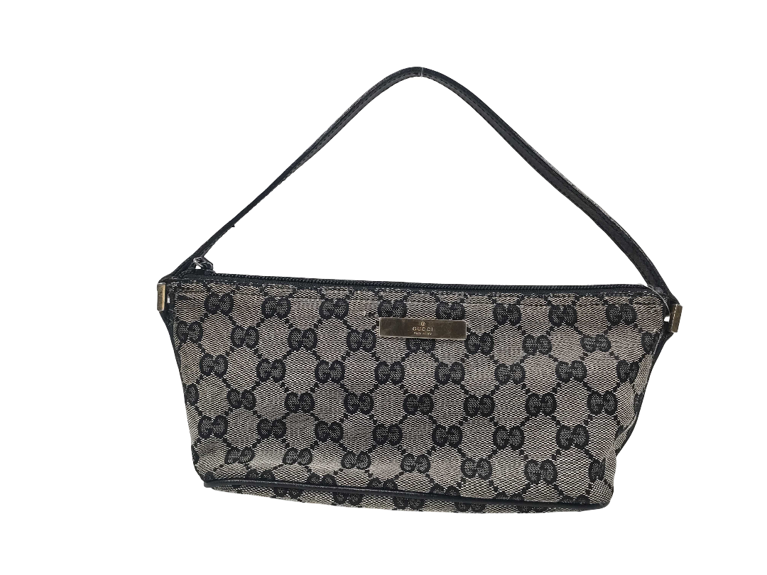 Gucci Boat Pochette GG Canvas and leather Small
