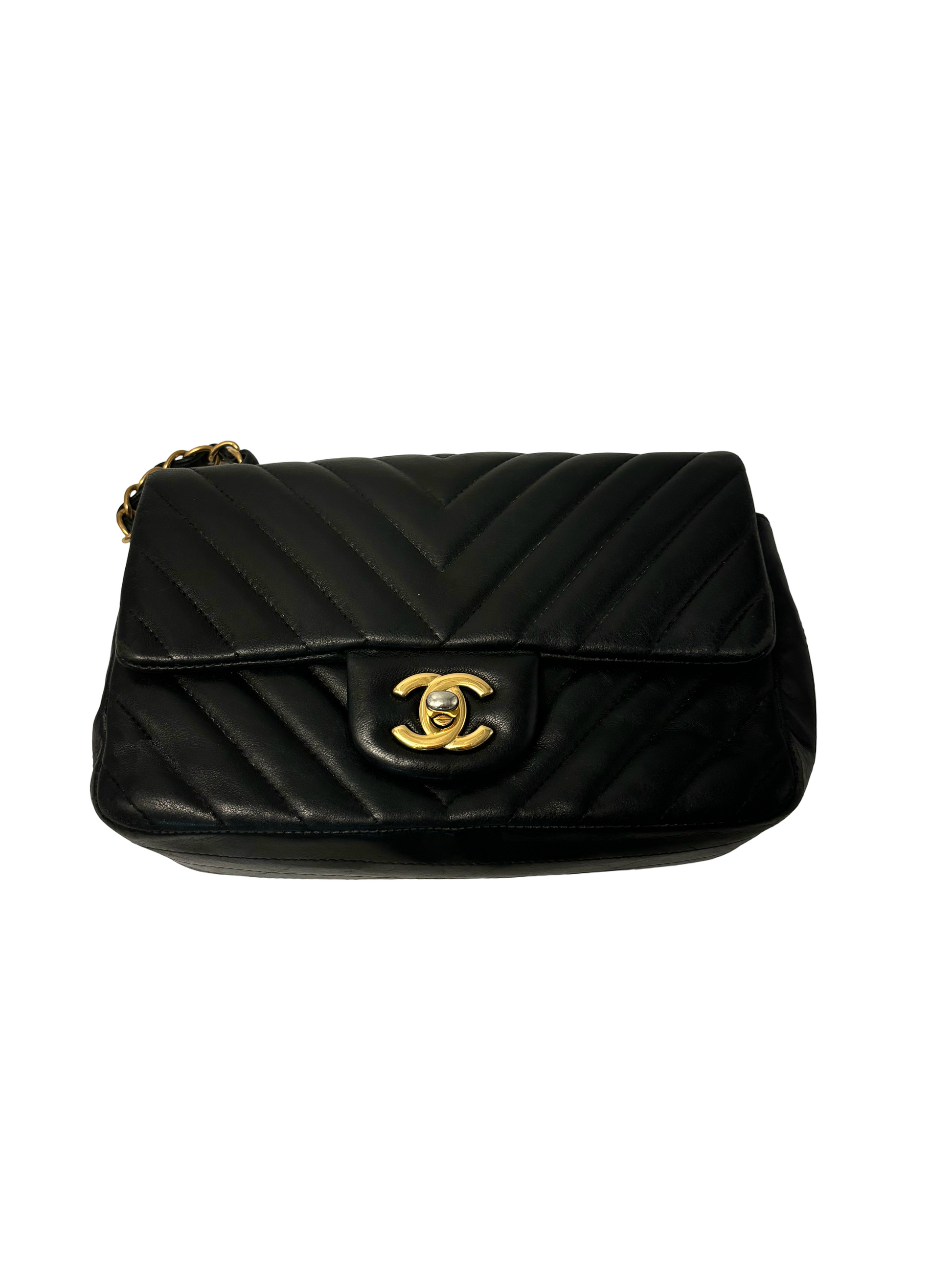 Chanel Vintage Shoulder Bag Chevron Mini