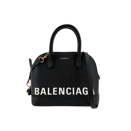 Balenciaga Logo Ville Leather Medium