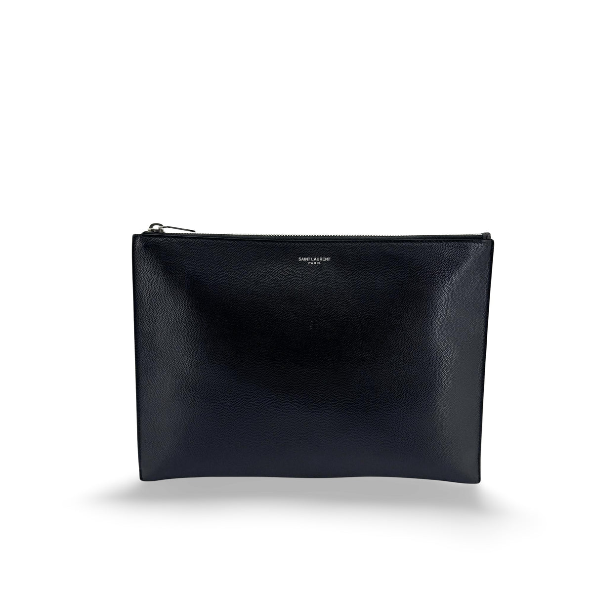 Saint Laurent Letters Zip Clutch Leather Large
