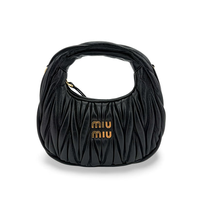 Miu Miu Wander Hobo Matelasse Leather Small