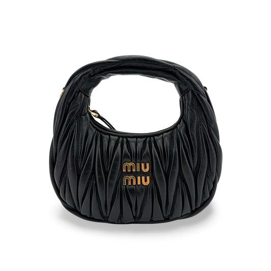 Miu Miu Wander Hobo Matelasse Leather Small