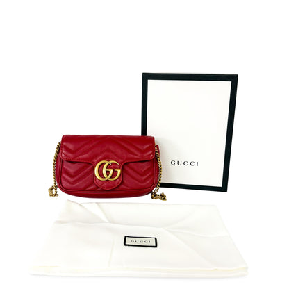 Gucci GG Marmont Shoulder Bag Matelasse Leather Mini