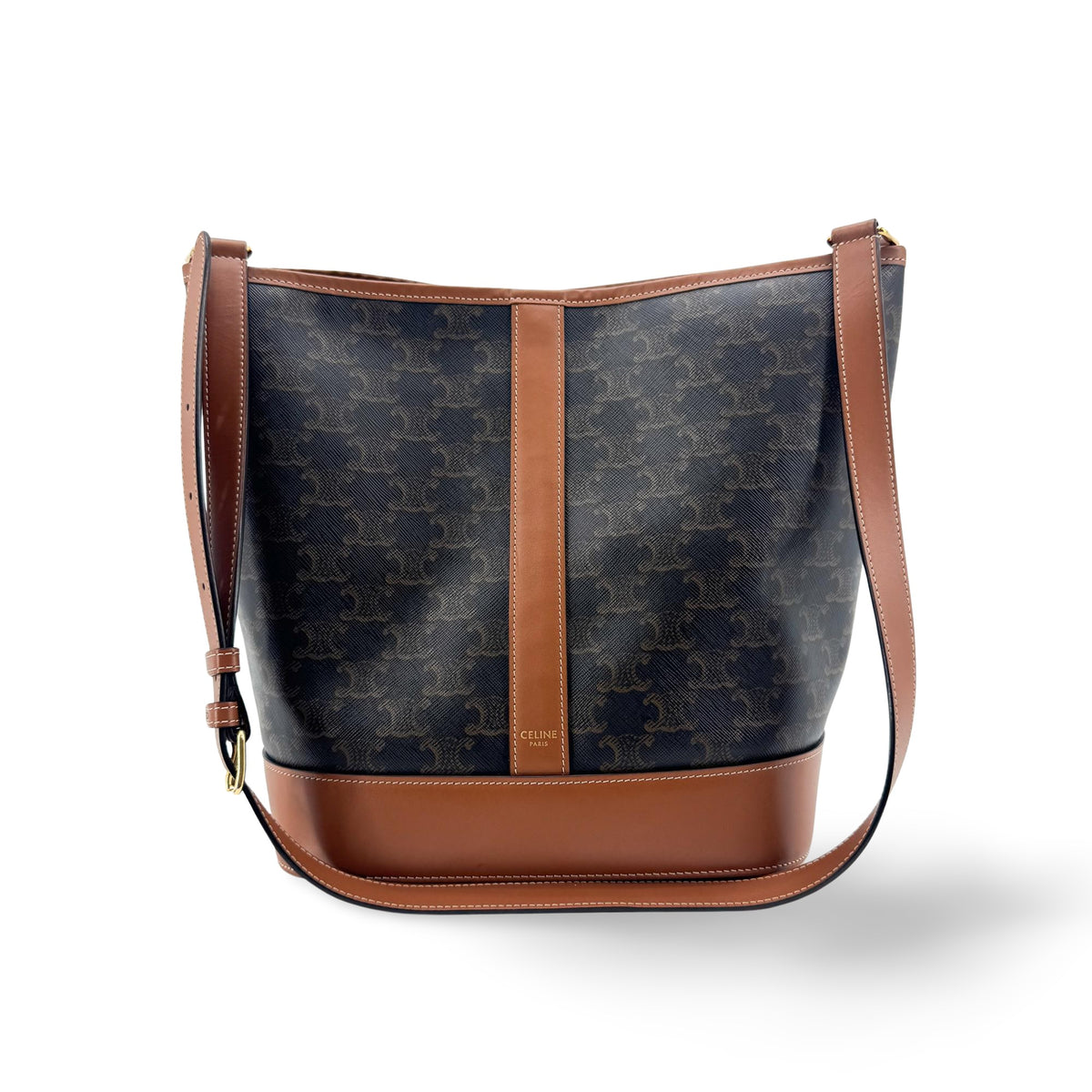 Celine Bucket Triomphe Coated Canvas Small