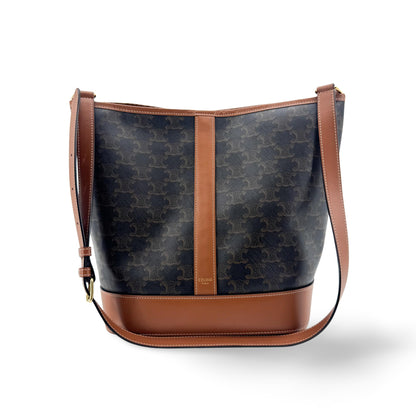 Celine Bucket Triomphe Coated Canvas Small