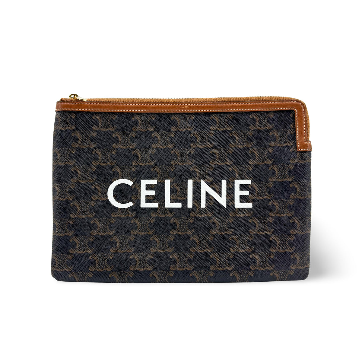 Celine Zip Triomphe Coated Canvas Small