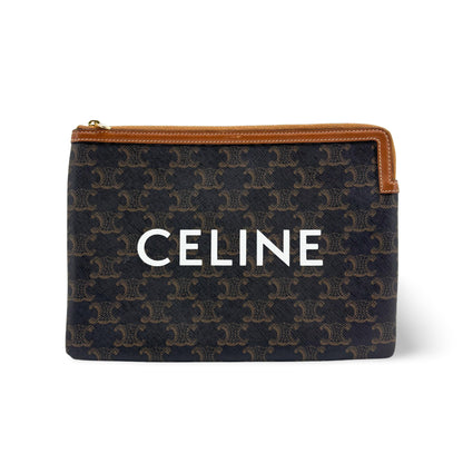 Celine Zip Triomphe Coated Canvas Small
