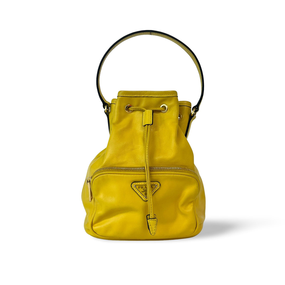 Prada Duet Drawstring Bucket Leather Product Image
