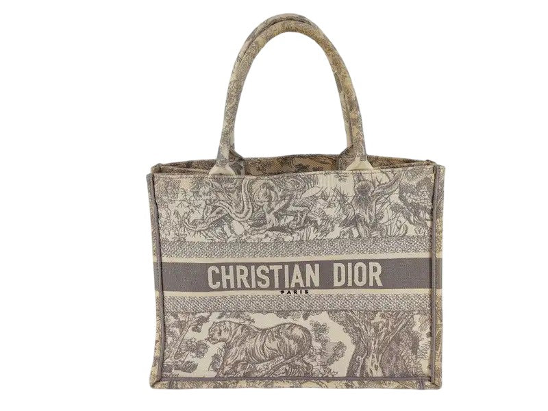Christian Dior Book Tote Embroidered Canvas Medium