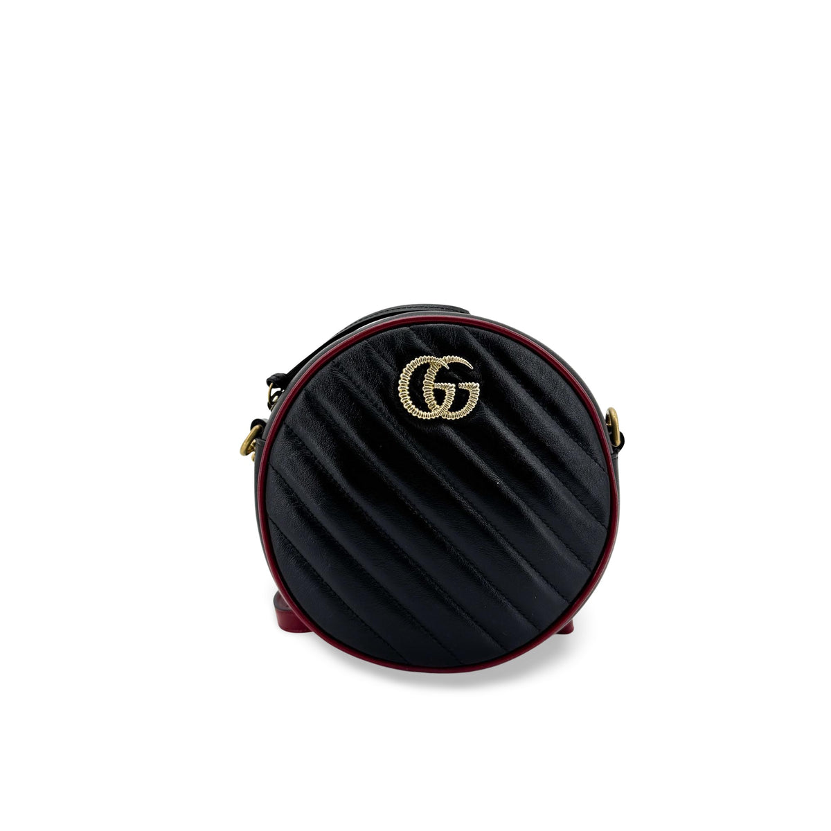 Gucci GG Marmont Round Matelasse Leather Mini