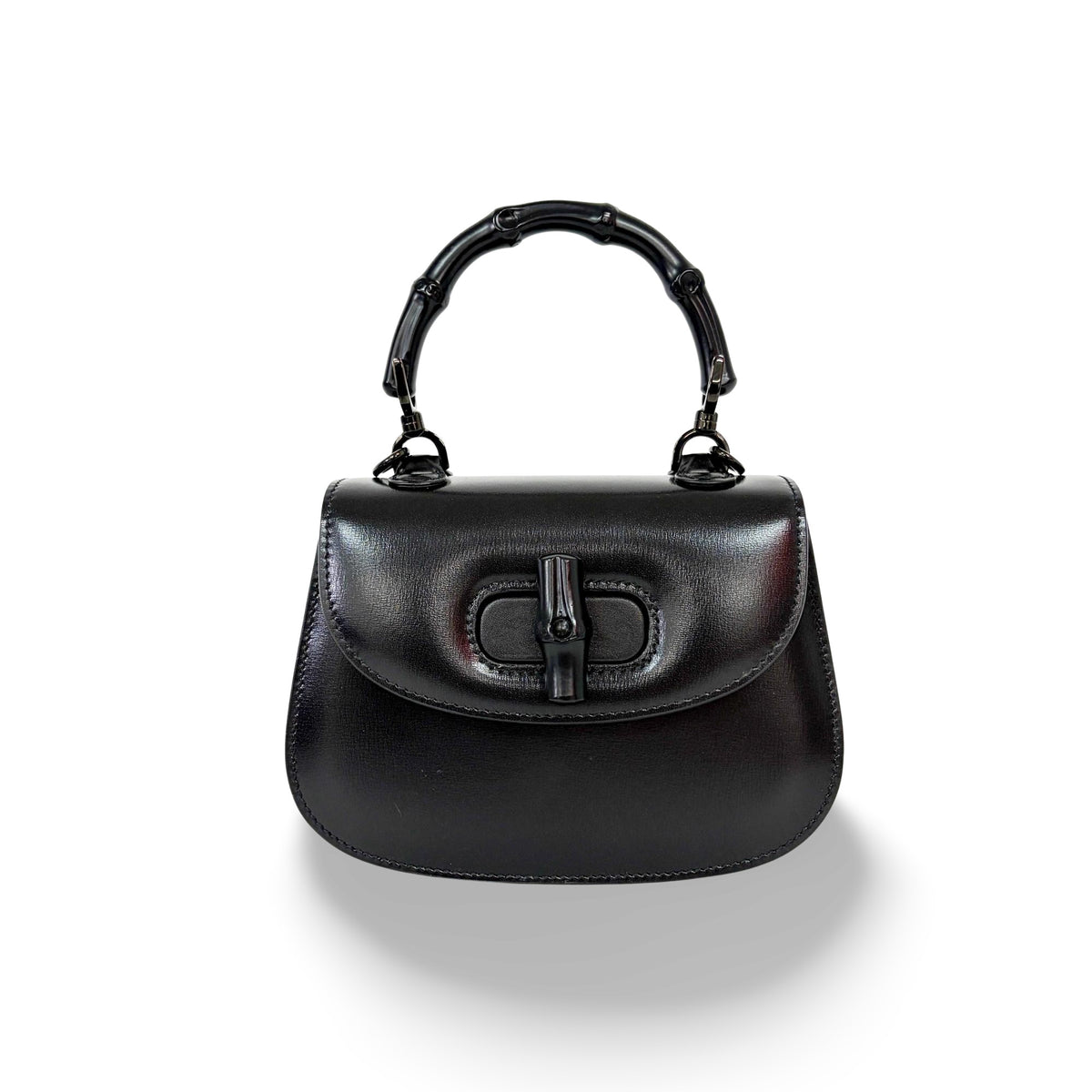 Gucci Bamboo 1947 Top Handle Leather Mini